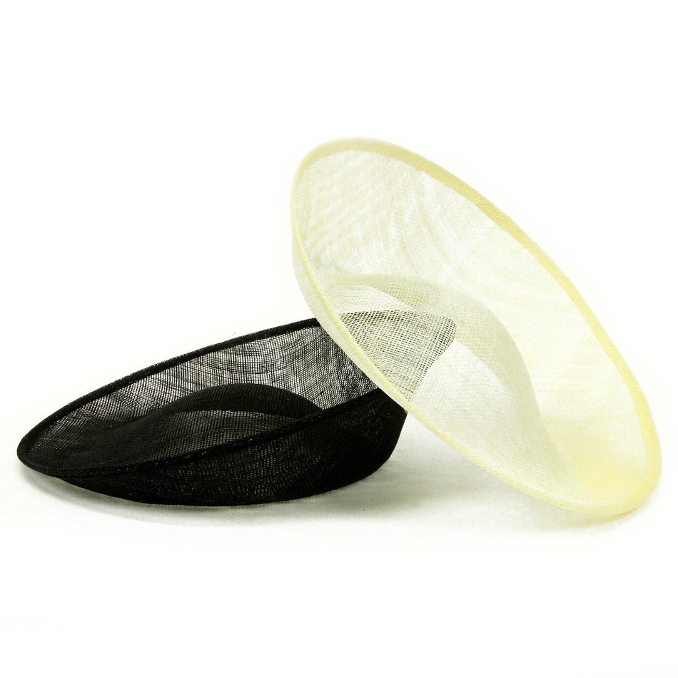 Upturned Brim Sinamay Saucer Disc Base