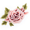 Motif Embroidered Rose Flower Applique