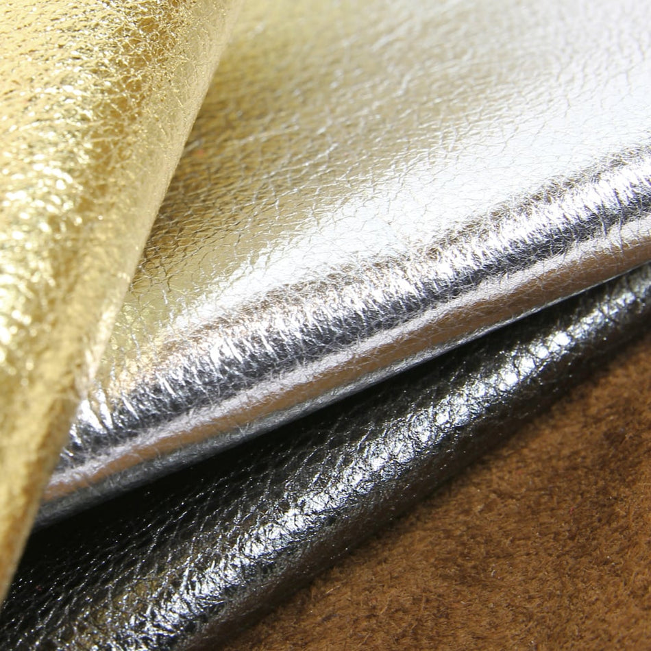 Italian Soft Nappa Full-Grain Leather - Metallic
