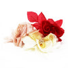 Flower Silk Folded Flat Open Rose w Stamens