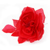 Flower Silk Folded Flat Open Rose w Stamens