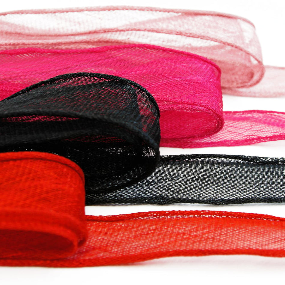 Sinamay Rolled Edged Ribbon - 40mm (1.5m Cut)