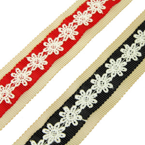 Grosgrain Ribbon w Daisy Lace