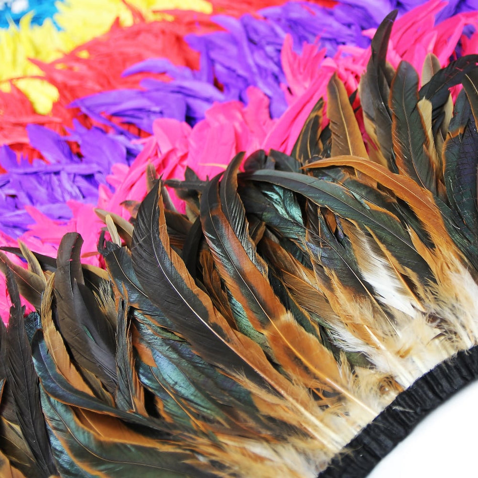 Rooster Coque Tail Feather Fringe
