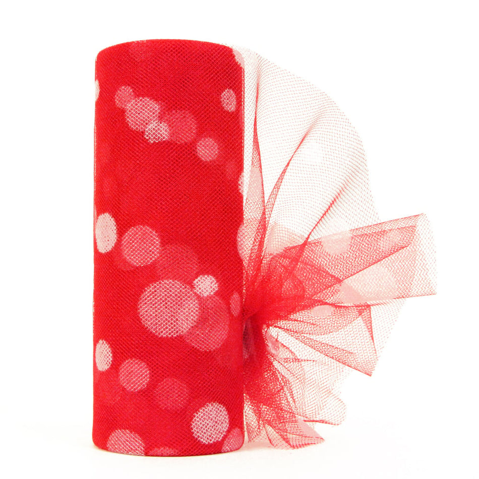 Polka Dot Tulle Roll - 6"