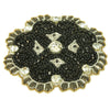 Motif Beaded Flower w Diamante Crystals Applique
