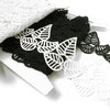 Lace Guipure Trim w Triplet Leaves