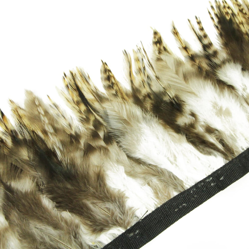 Hackle Feather Fringe - Natural Tones