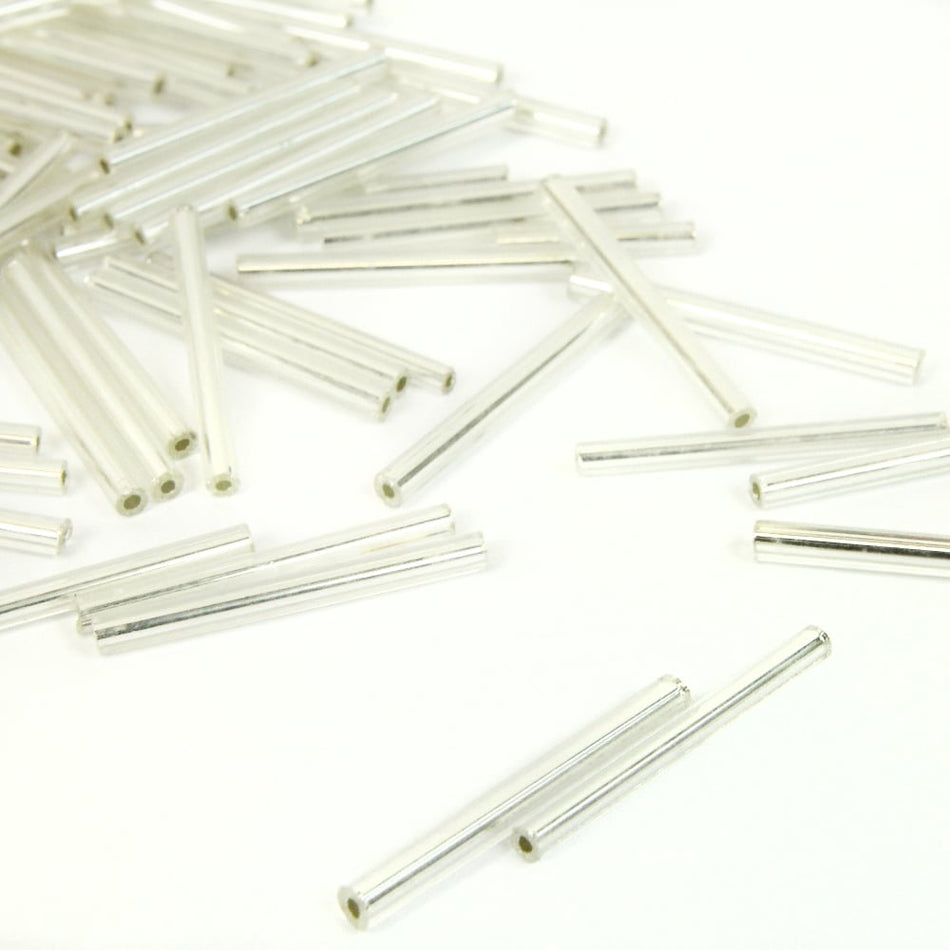 Straight Preciosa Bugle Beads - 25mm