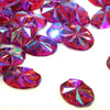 Oval Flat-Back Star Engraved Acrylic Resin Rhinestone - 13x18mm (24 Pack)