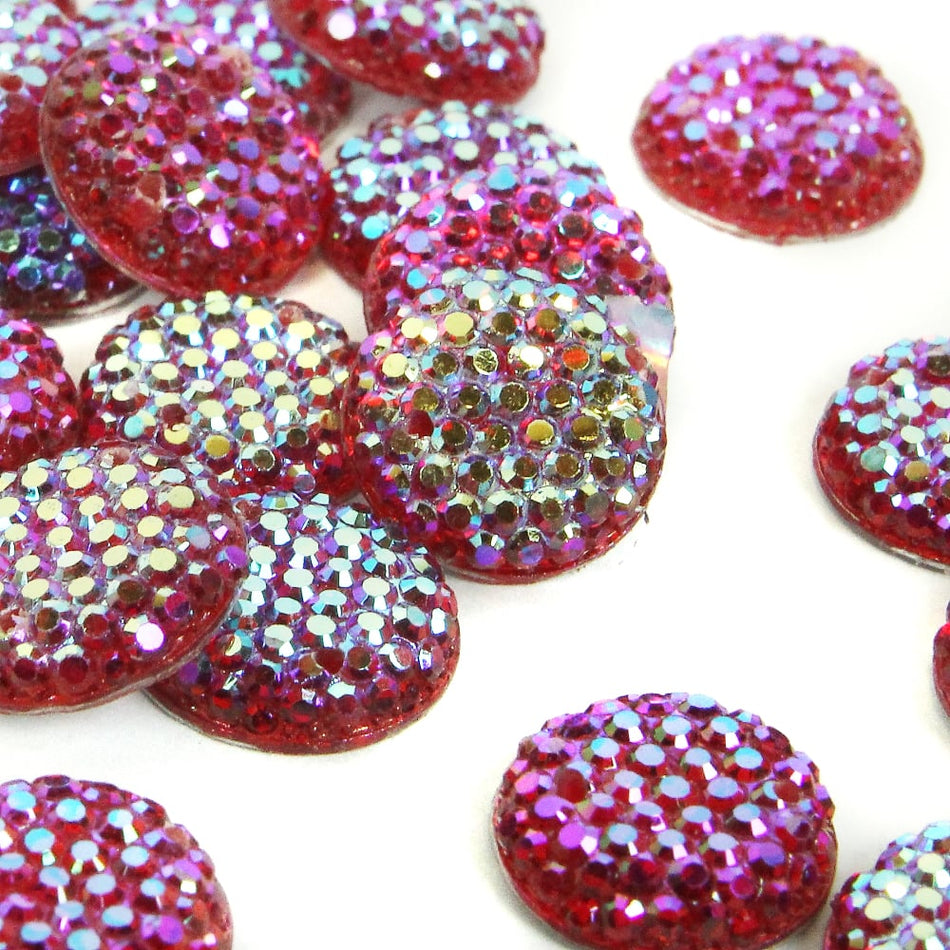 Round Flat-Back Rhinestones - 12mm (24 Pack)