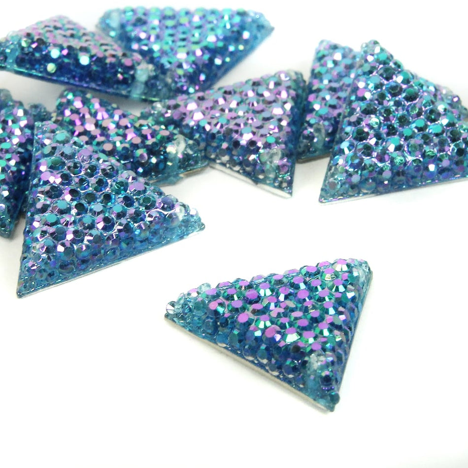 Triangle Flat-Back Rhinestones - 16mm (12 Pack)