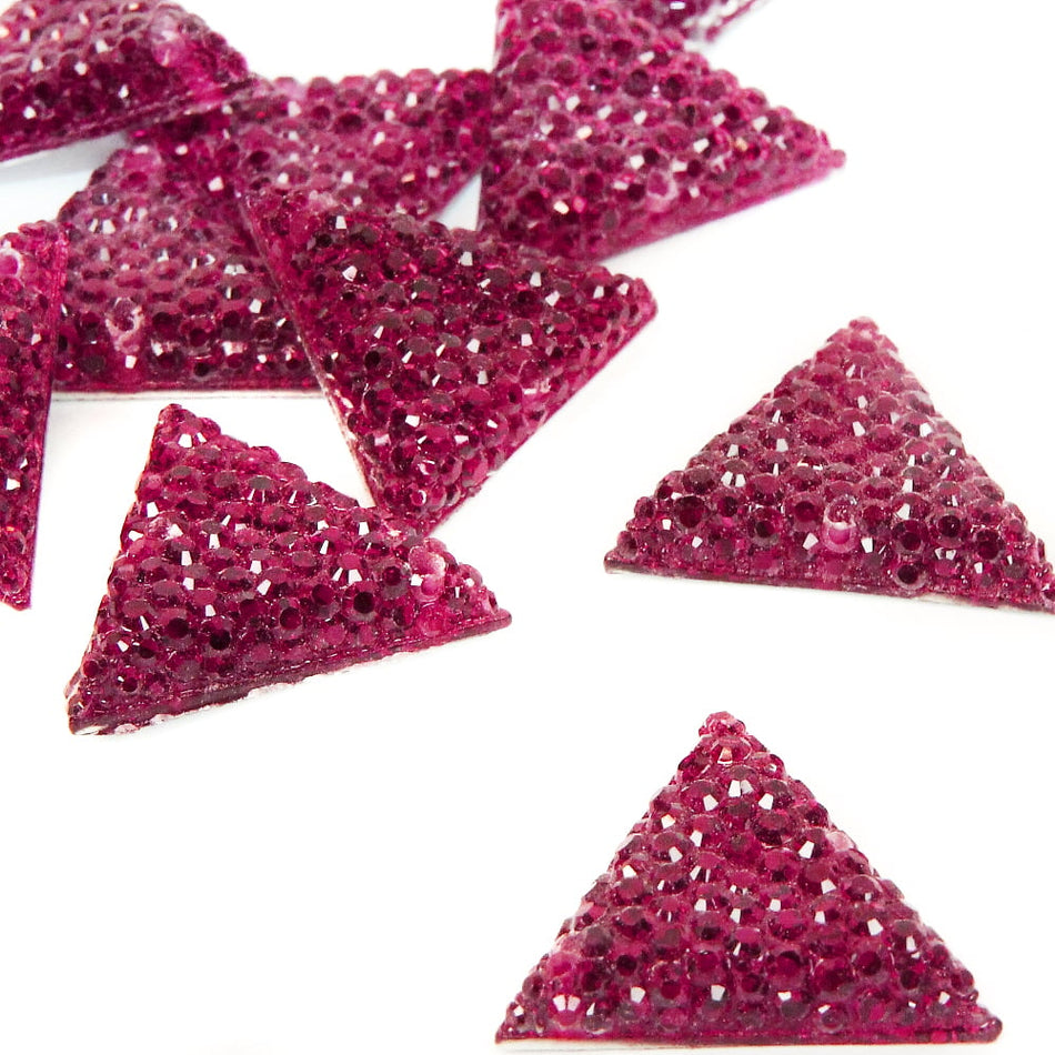 Triangle Flat-Back Rhinestones - 16mm (12 Pack)