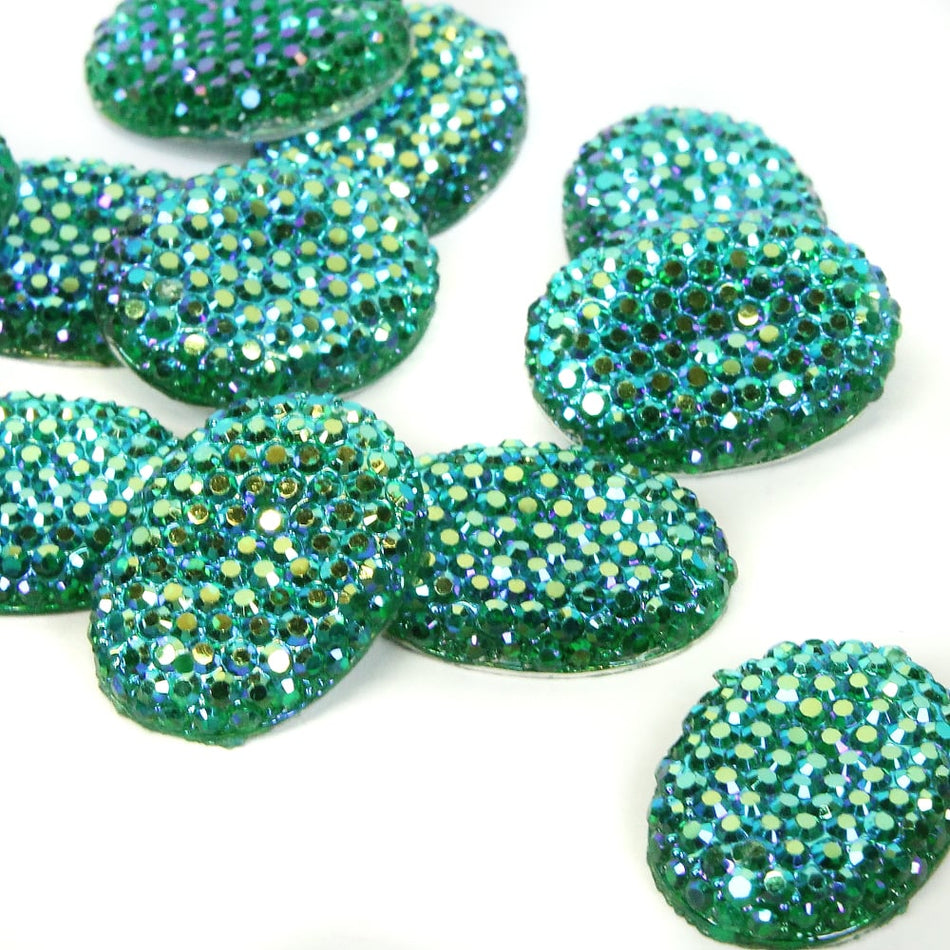 Oval Flat-Back Rhinestones - 15x20mm (12 Pack)