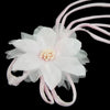 Flower Daisy w Pin & Satin Tassels