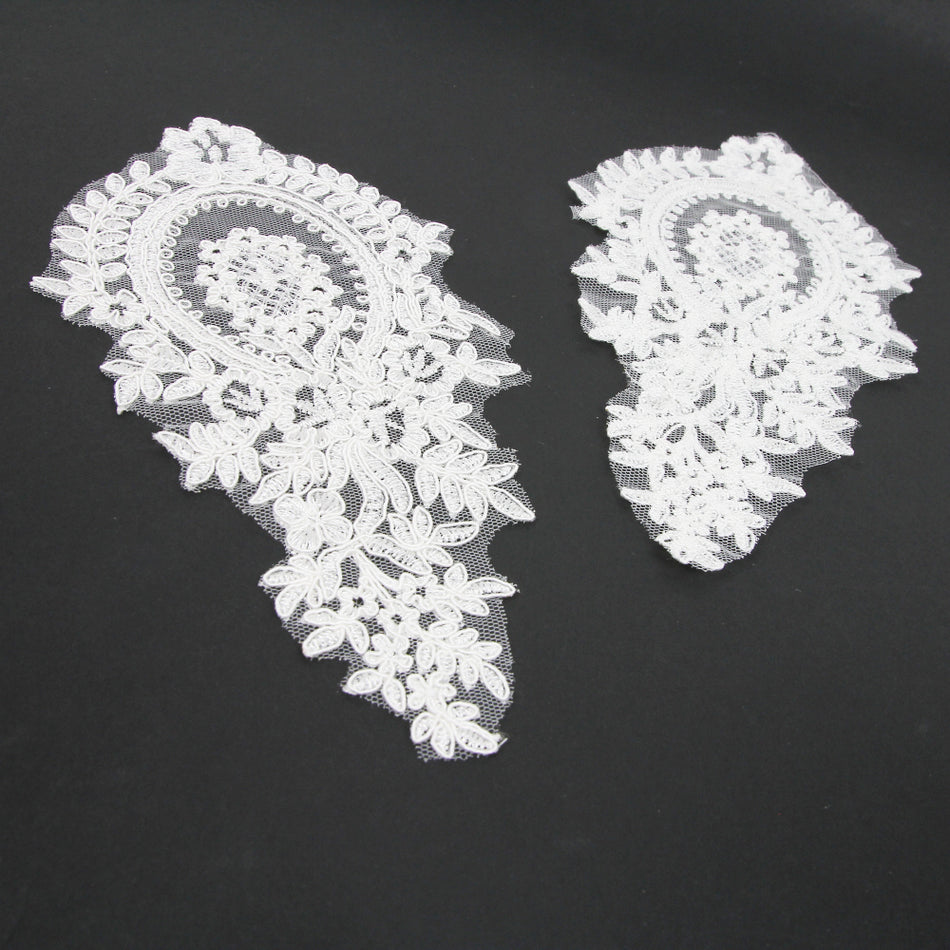 Floral Bouquet Lace Motif (Pair)