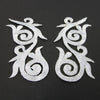 Regal Fleur (Left & Right) Royal Swirl Iron-On Embroidered Motif (Pair)