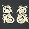 Regal Fleur (Left & Right) Royal Swirl Iron-On Embroidered Motif (Pair)