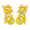 Regal Fleur (Left & Right) Royal Swirl Iron-On Embroidered Motif (Pair)