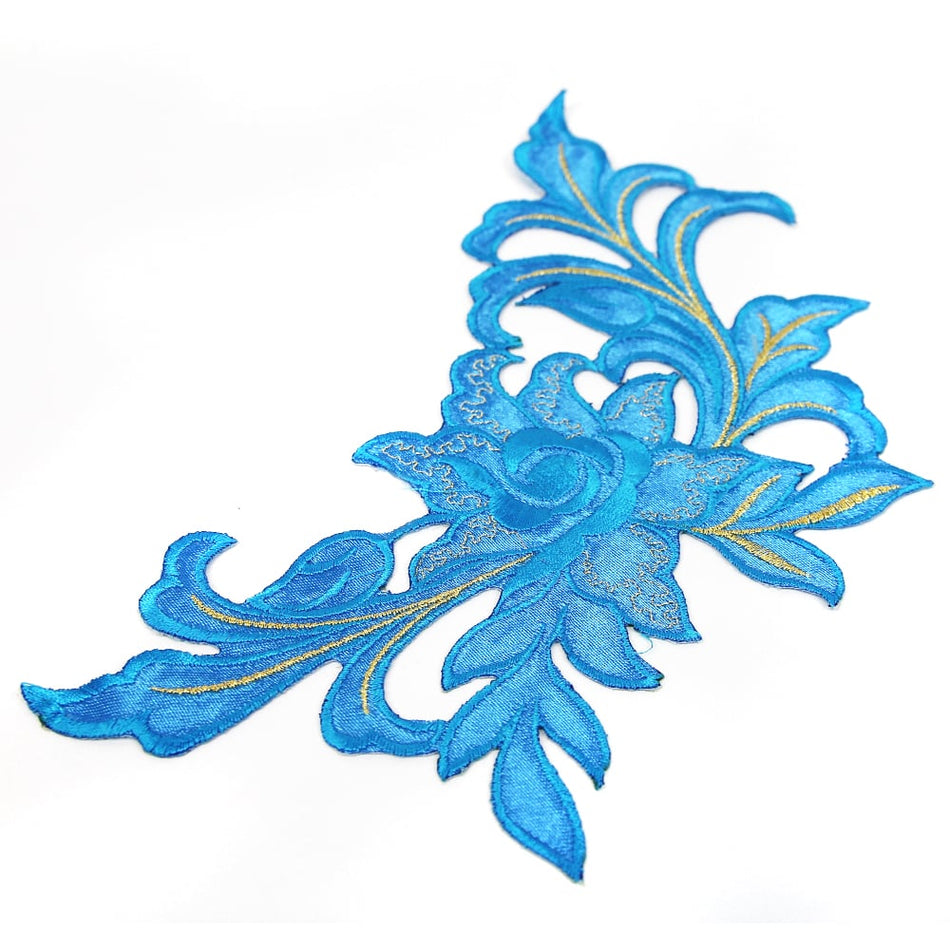 Madame Rose Flower Iron-On Embroidered Motif
