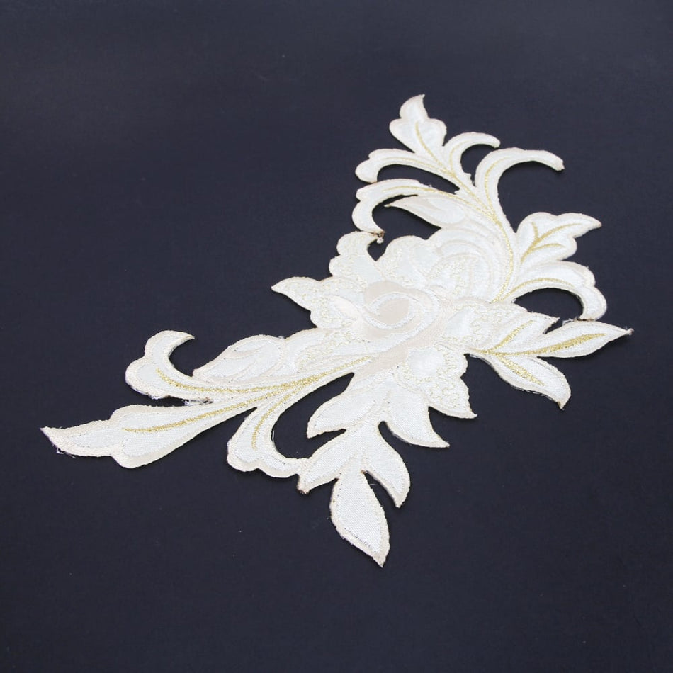 Madame Rose Flower Iron-On Embroidered Motif