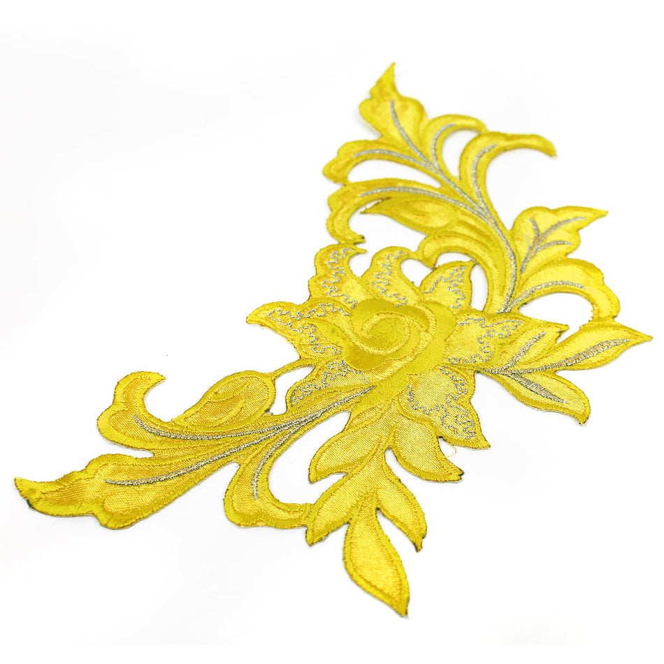 Madame Rose Flower Iron-On Embroidered Motif