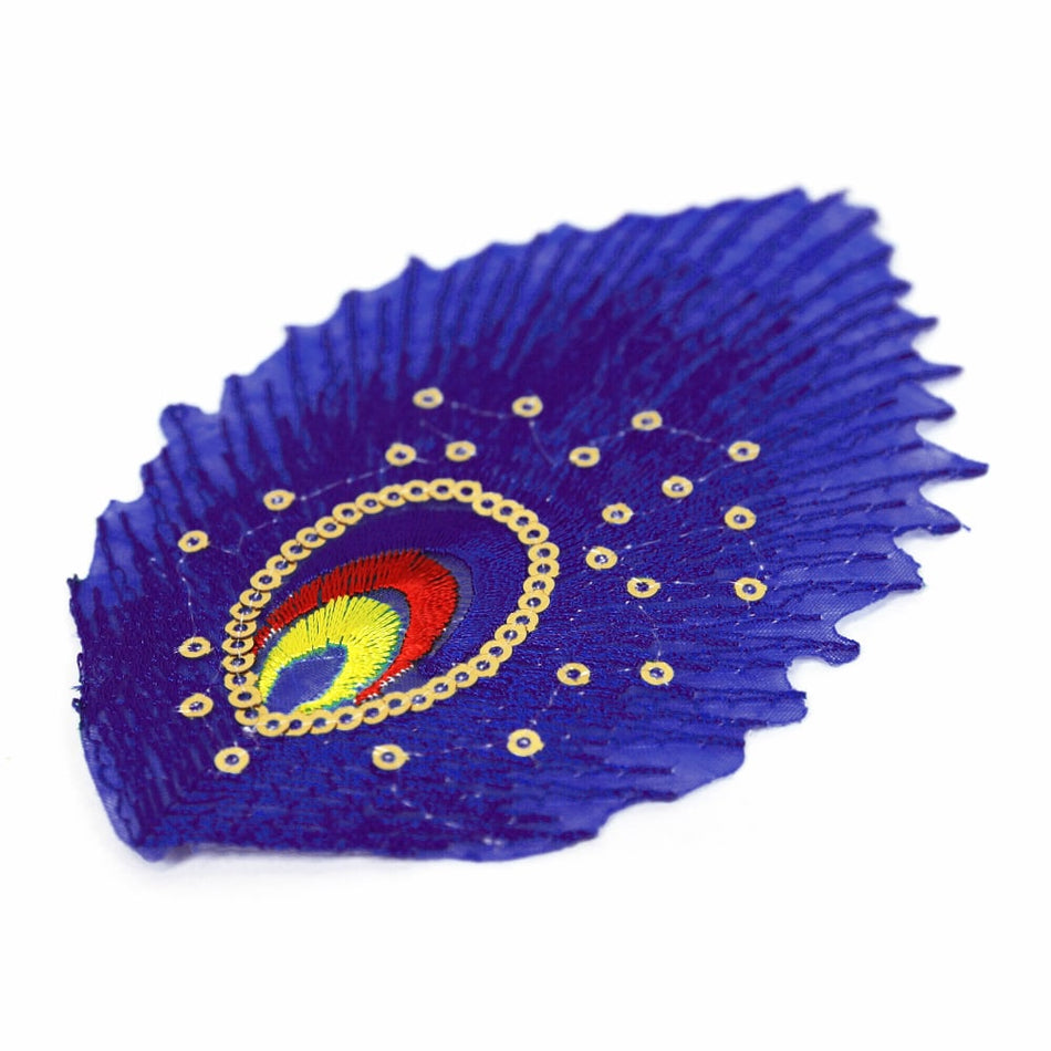 Peacock Eye Iron-On Embroidered Motif (5 Pack)