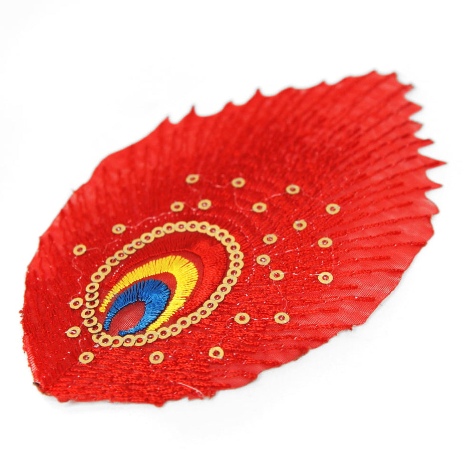 Peacock Eye Iron-On Embroidered Motif (5 Pack)