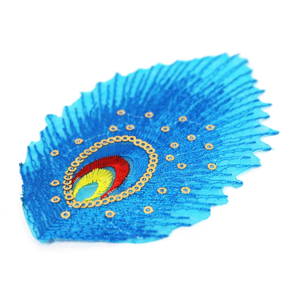 Peacock Eye Iron-On Embroidered Motif (5 Pack)