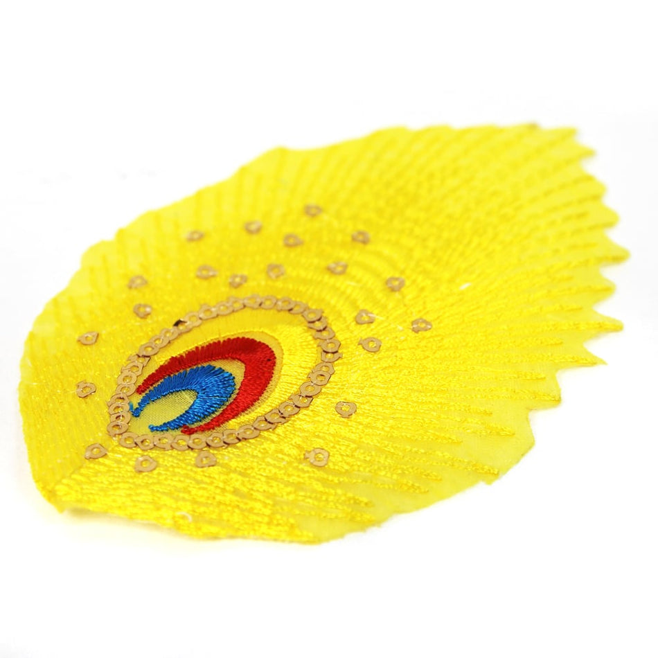 Peacock Eye Iron-On Embroidered Motif (5 Pack)