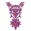 Swirl Crest Iron-On Embroidered Motif