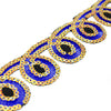 Loop-de-Loop Iron-On Embroidered Sequin Trim - 45mm (1.2m Cut)