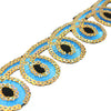 Loop-de-Loop Iron-On Embroidered Sequin Trim - 45mm (1.2m Cut)