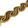 Wavey Iron-On Embroidered Sequin Trim - 50mm (1.2m Cut)