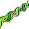 Wavey Iron-On Embroidered Sequin Trim - 50mm (1.2m Cut)