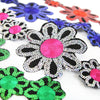 Sunflower Iron-On Embroidered Sequin Trim - 90mm (1.2m Cut)