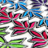 Lotus Iron-On Embroidered Sequin Trim - 75mm  (1.2m Cut)