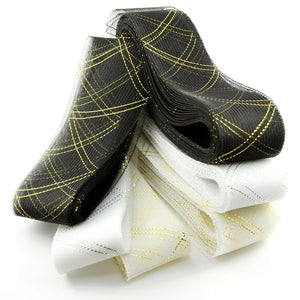 Crinoline 3" / 7.5cm - Metallic Thread w Zig-Zag Pattern