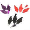 Velvet Leaves w Glitter (3 Pack w Bud)
