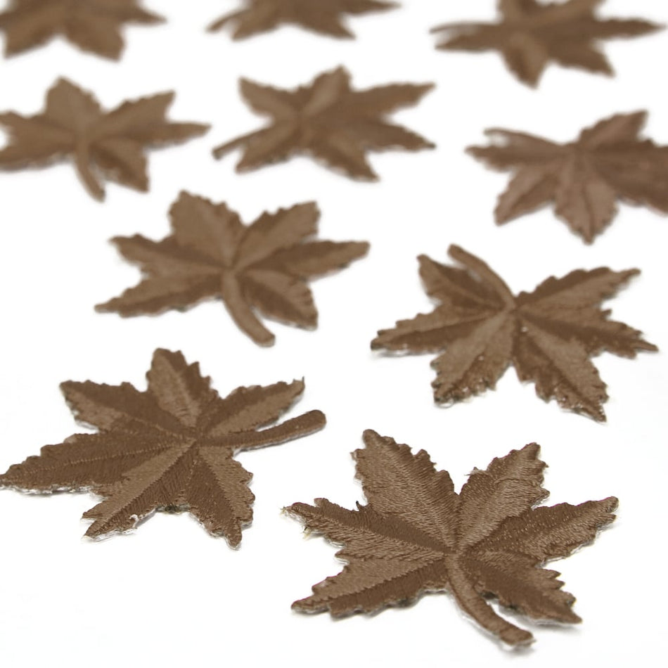 Maple Leaf Iron-On Embroidered Motif (10 Pack)