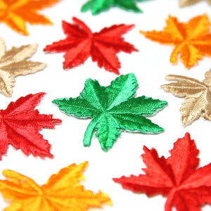 Maple Leaf Iron-On Embroidered Motif (10 Pack)