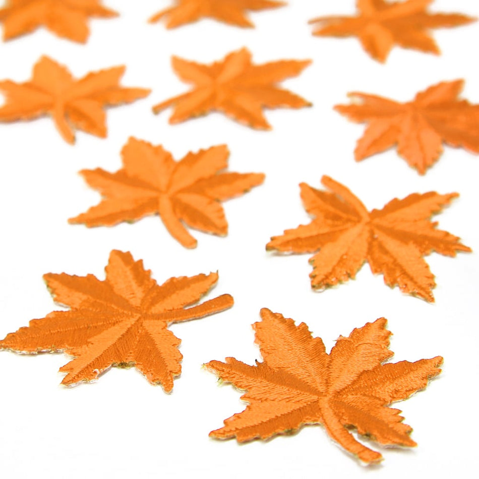 Maple Leaf Iron-On Embroidered Motif (10 Pack)