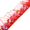 Sequins & Gathered Tulle Stretch Trim
