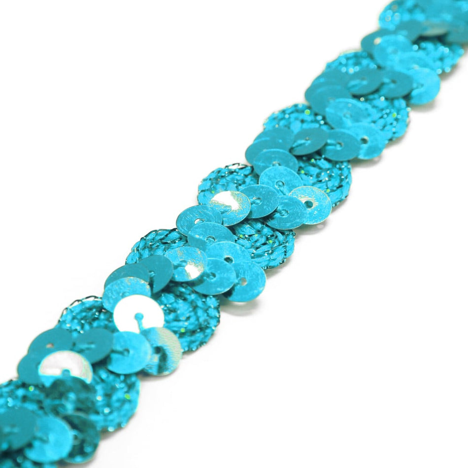 Zig-Zag Sequin & Ric-Rac Cord Trim w Tinsel Braid