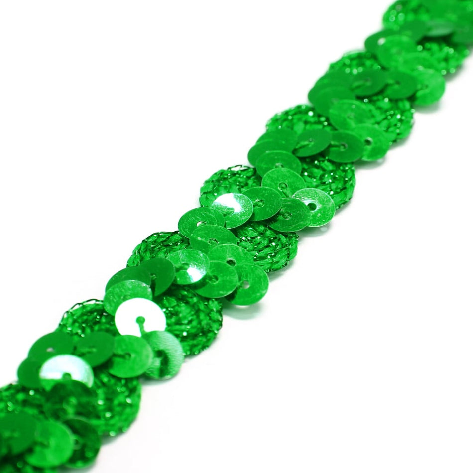 Zig-Zag Sequin & Ric-Rac Cord Trim w Tinsel Braid
