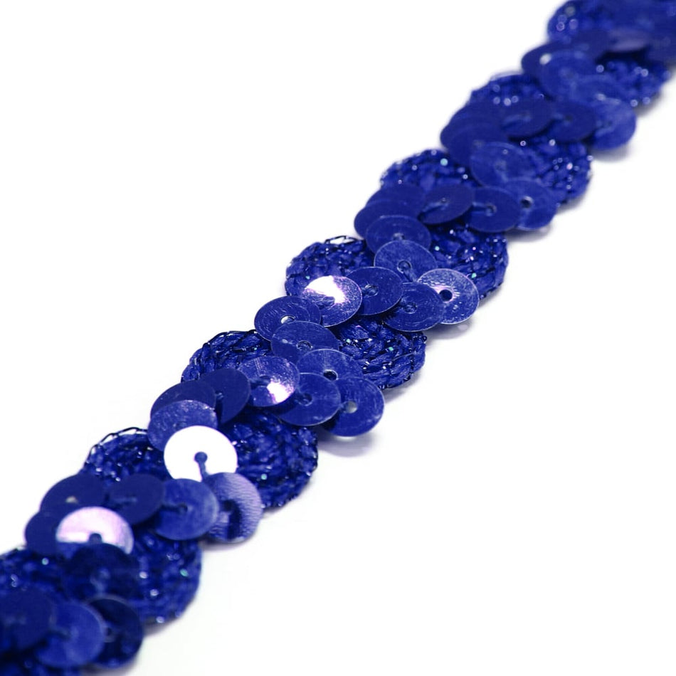 Zig-Zag Sequin & Ric-Rac Cord Trim w Tinsel Braid