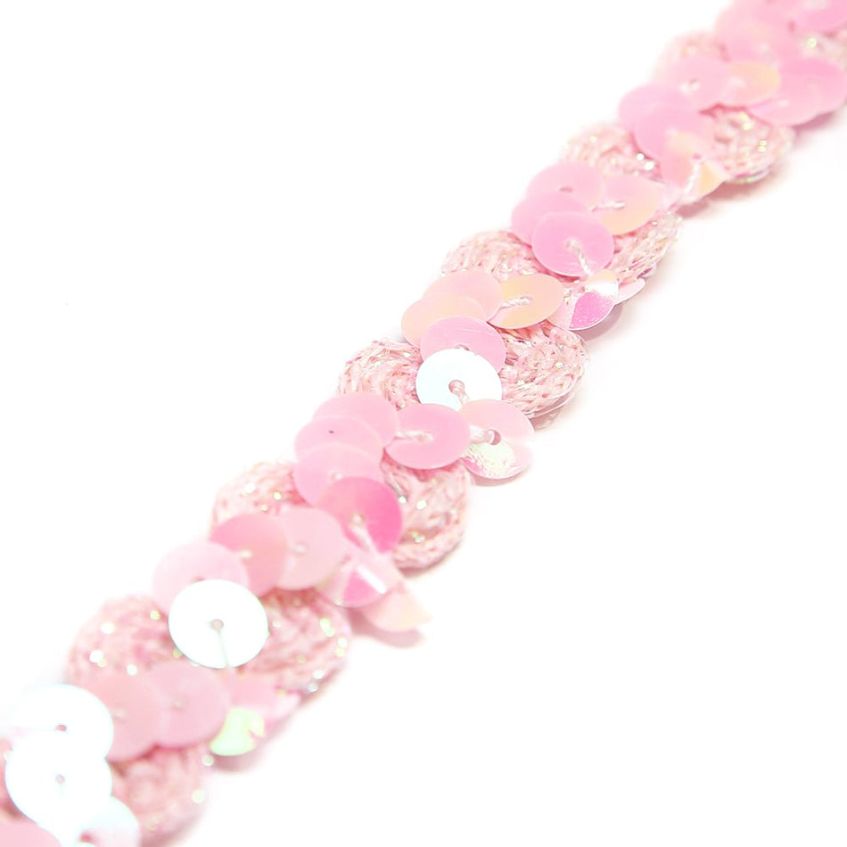 Zig-Zag Sequin & Ric-Rac Cord Trim w Tinsel Braid