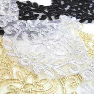 Floral Emblem Embroidered Trim