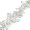 Floral Vine Embroidered Trim w Crystals