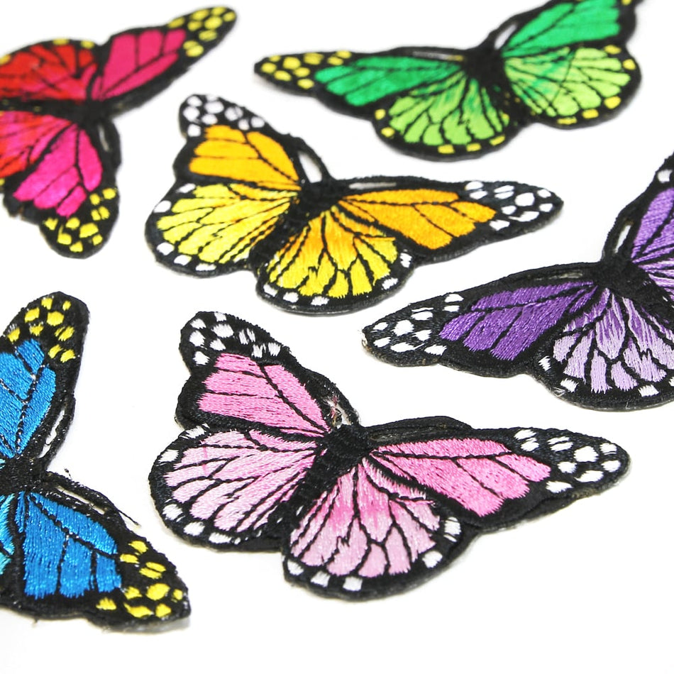 Butterfly Iron-On Embroidered Motif (5 Pack)